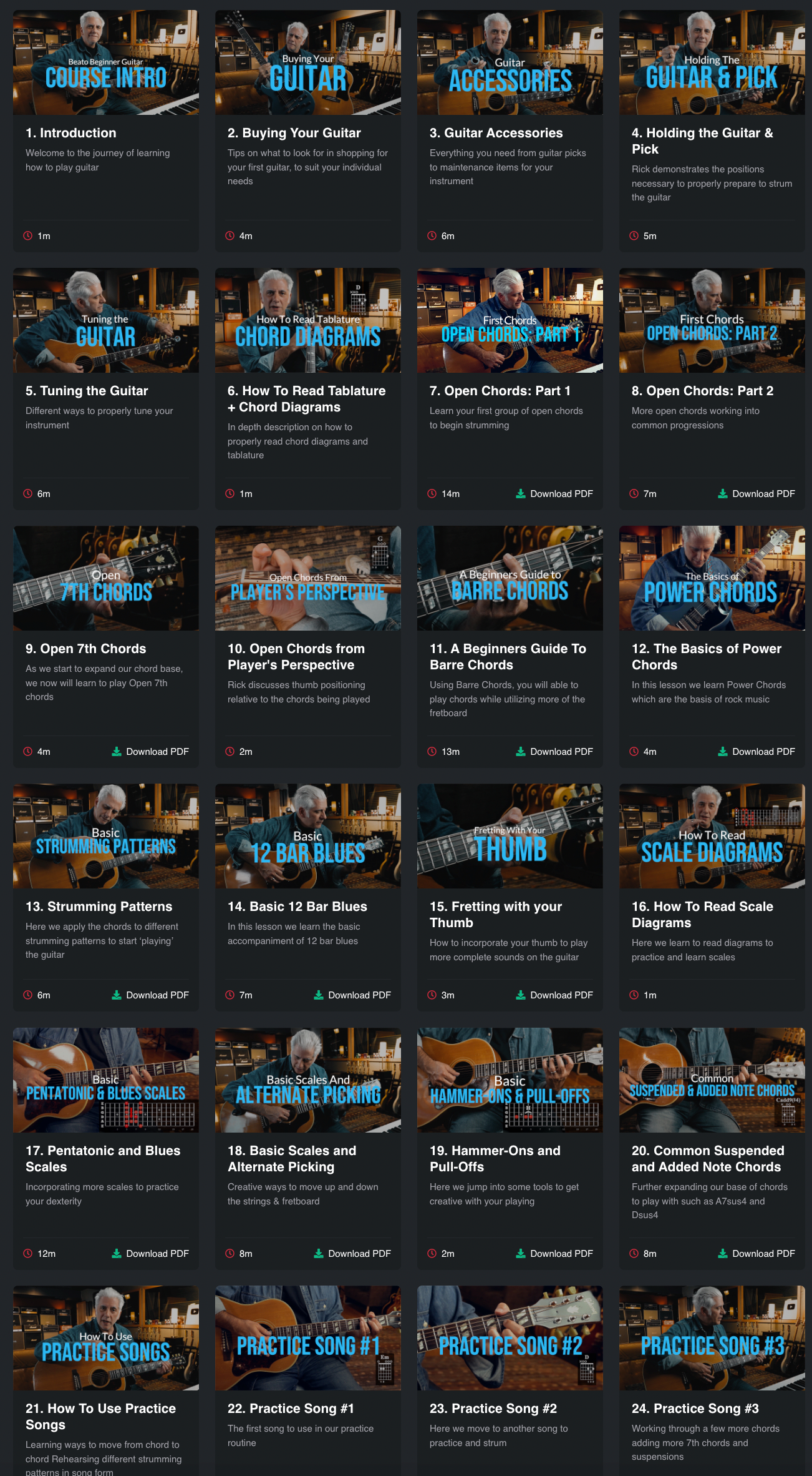 The Beato Beginner Guitar Course